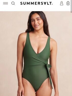 Summersalt Perfect Wrap One-Piece Swimsuit size 10LT